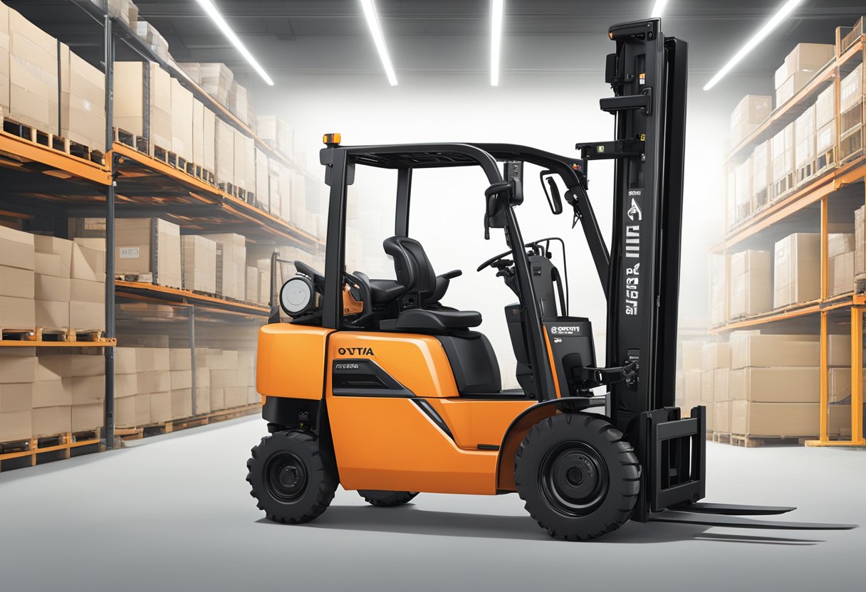 Toyota forklift diagnostic panel showing E A5-1 fault