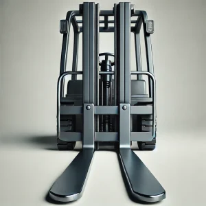 Class III forklift forks, 1.75 inches by 5 inches by 36 inches, industrial-grade heavy-duty steel forks.